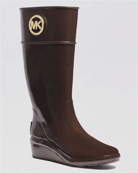 michael kors rain boots socks|brown waterproof michael kors boots.